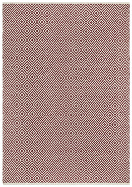 Abode Diamond Design Red Rug