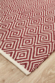Abode Diamond Design Red Rug