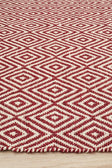 Abode Diamond Design Red Rug
