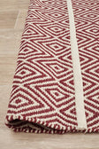 Abode Diamond Design Red Rug