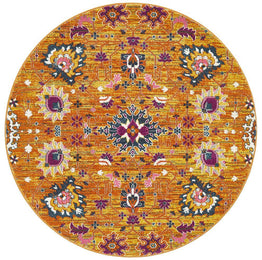 Babylon 210 Rust  Round Rug