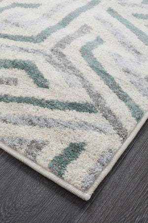 Dimensions Divinity Link Teal Modern Runner Rug
