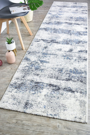 Francis Blue Textured Runner 32667-6258