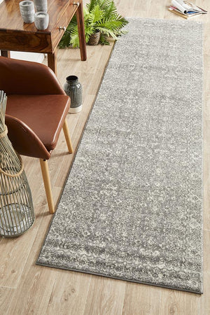 Evoke Pidgeon Grey Transitional Runner Rug