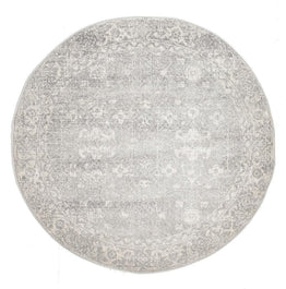 Evoke Shine Silver Transitional Round Rug