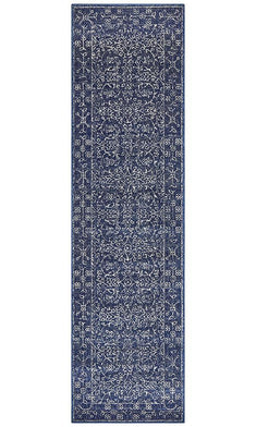 Evoke Artist Navy Transitional Runner Rug