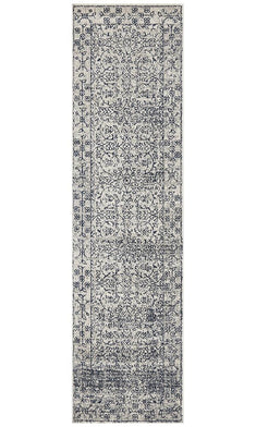 Evoke Whisper White Transitional Runner Rug