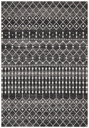 Evoke Simplicity Black Transitional Rug