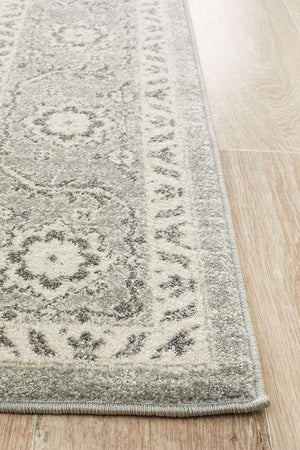 Evoke Silver Flower Transitional Rug