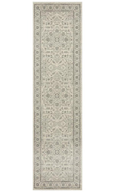 Evoke Silver Flower Transitional Runner Rug