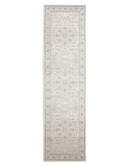 Evoke Winter White Transitional Runner Rug