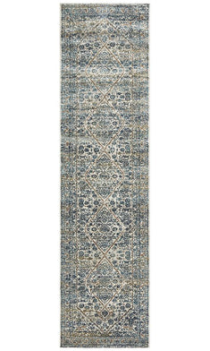 Evoke Duality Silver Transitional Runner Rug