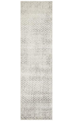 Evoke Diamond Grey Transitional Runner Rug