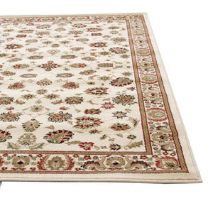 Istanbul Collection Traditional Floral Pattern Ivory Rug