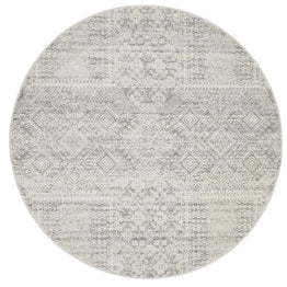 Mirage Zelda Silver Grey Round Rug