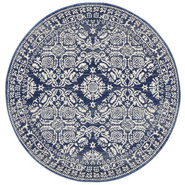 Mirage Gwyneth Stunning Transitional Navy Round Rug