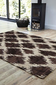 Moroccan Style  Diamond Design Chocolate Rug