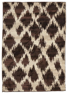 Moroccan Style  Diamond Design Chocolate Rug