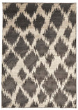Moroccan Style  Diamond Design Charcoal Rug