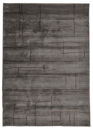 Moroccan Style Paved Design Grey Rug