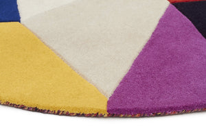 Matrix Pure Wool Crayon Round Rug