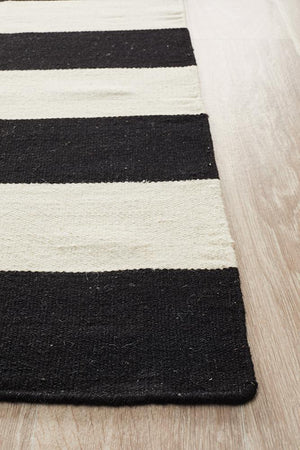 Nomad Pure Wool Flatweave 16 Black Rug