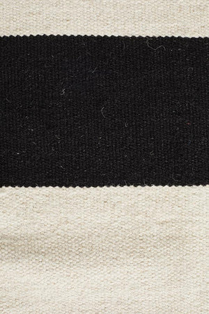 Nomad Pure Wool Flatweave 16 Black Rug