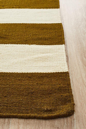 Nomad Pure Wool Flatweave 16 Olive Rug