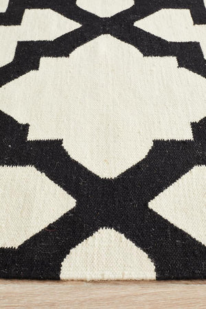 Nomad Pure Wool Flatweave 17 Black Rug