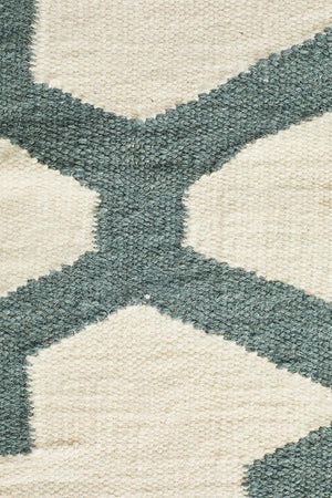 Nomad Pure Wool Flatweave 17 Blue Rug