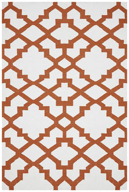 Nomad Pure Wool Flatweave 17 Orange Rug