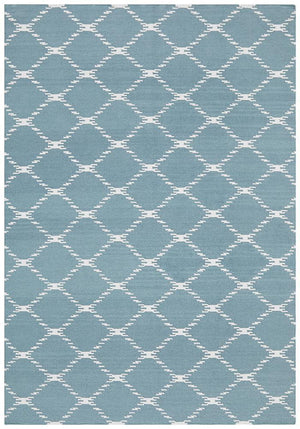 Nomad Pure Wool Flatweave 19 Blue Rug