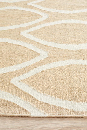 Nomad Pure Wool Flatweave 20 Beige Rug