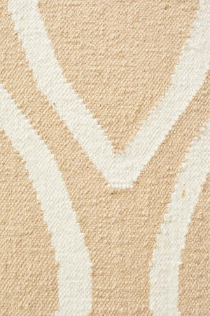 Nomad Pure Wool Flatweave 20 Beige Rug