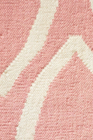 Nomad Pure Wool Flatweave 20 Pink Rug