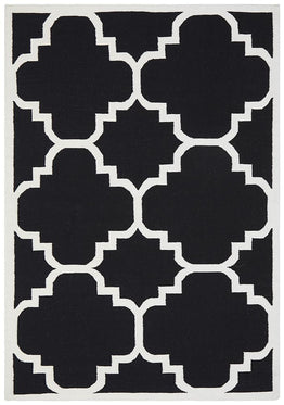 Nomad Pure Wool Flatweave 23 Black Rug