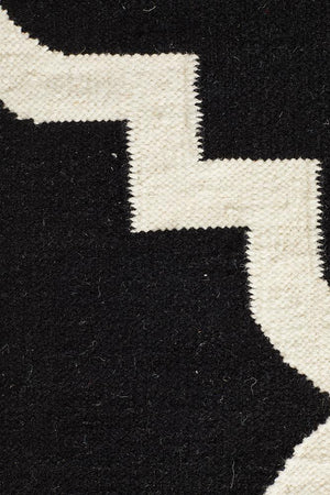 Nomad Pure Wool Flatweave 23 Black Rug