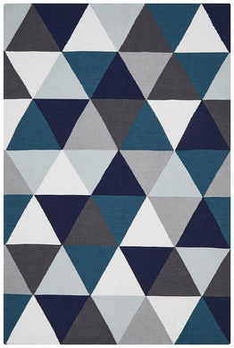 Nomad Pure Wool Flatweave 25 Blue Rug