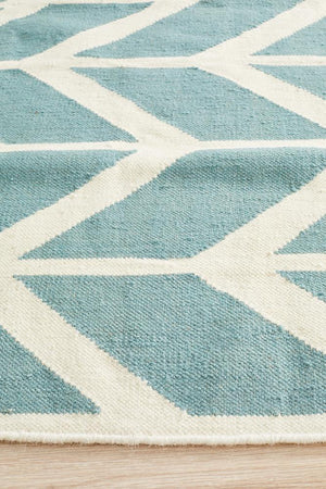 Nomad Pure Wool Flatweave 30 Blue Rug