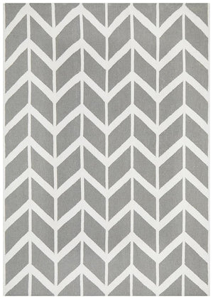 Nomad Pure Wool Flatweave 30 Grey Rug