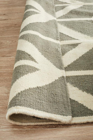 Nomad Pure Wool Flatweave 30 Grey Rug