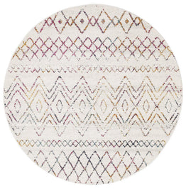 Oasis Nadia Multi Rustic Tribal Round Rug