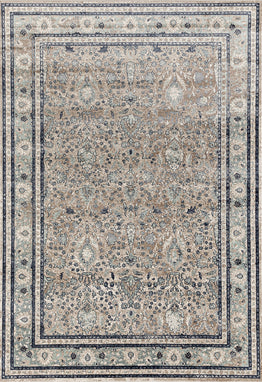 Providence Esquire Rim Traditional Beige Rug