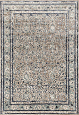 Providence Esquire Rim Traditional Beige Rug