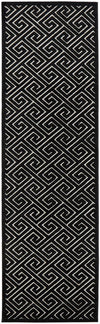 York Alice Black & Gold Runner Rug