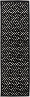 York Alice Black & Gold Runner Rug